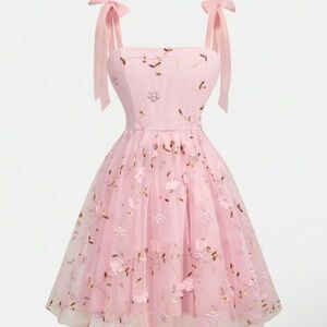 SHEIN Pink Floral Mini Dress